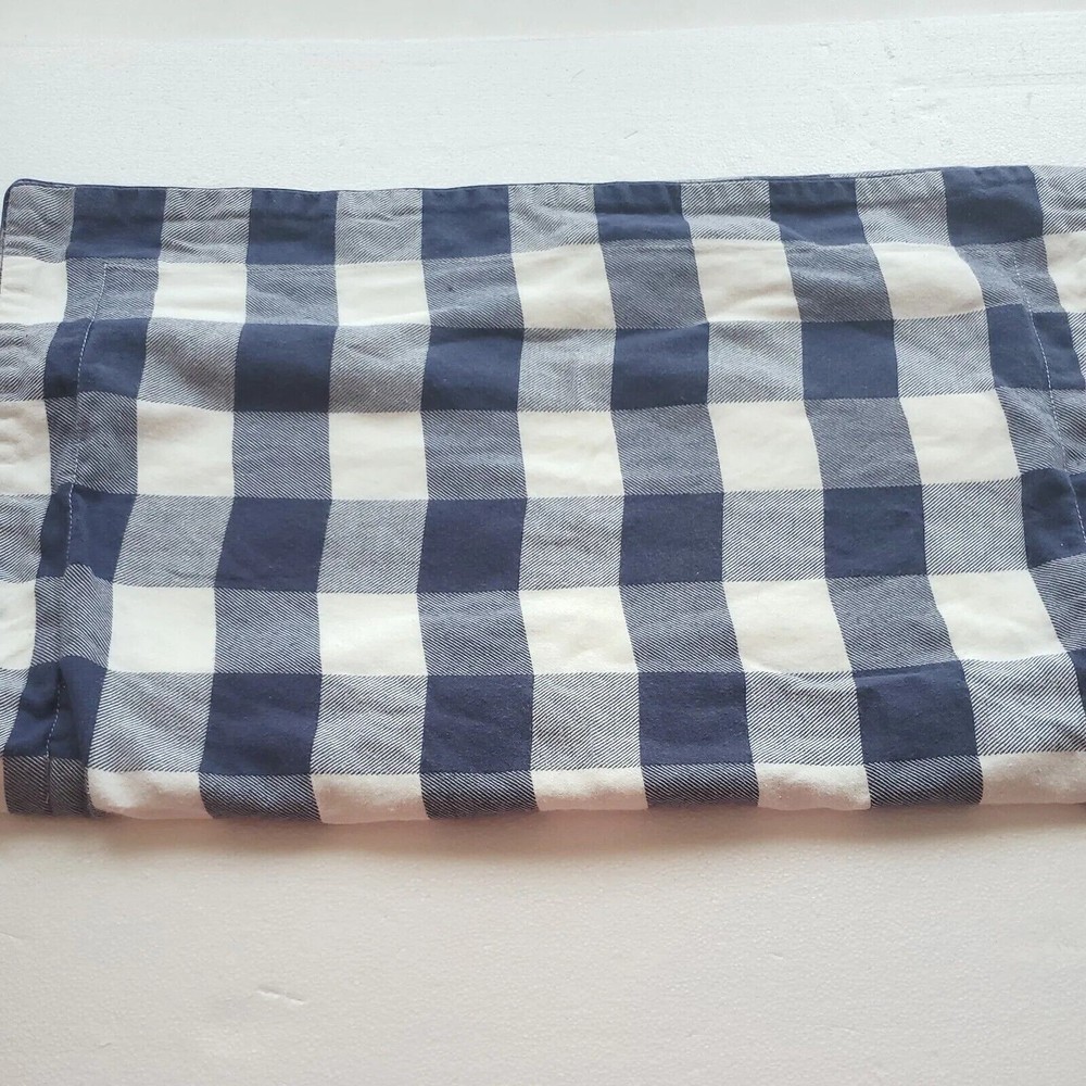 Pottery Barn Kids Navy Blue Ivory Buffalo Check 100% Cotton Pillow Sham